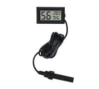 Thermomètre et hygromètre numériques intégrés avec sonde-compteur d'humidité de température Celsius pour incubateur et Terrarium FY-12