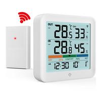 Thermomètre et hygromètre sans fil pour intérieur et extérieur, moniteur numérique de température et d'humidité avec capteur à distance, station météo domestique 6202