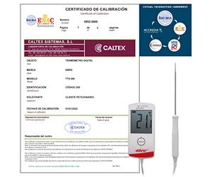 Thermomètre étalonné EBRO TTX 200 avec certificat d'étalonnage accrédité (accepté par le COFRAC)