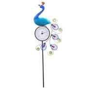 Thermomètre extérieur Design de paon de conception solaire étanche thermomètre extérieur avec pommette 42 pouces éclair
