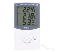 Thermomètre Extérieur Intérieur Numérique à Grand écran Mur à Température Murale Température pour la Maison avec Sonde, Hygromètre de Table Moderne avec Matériau ABS, 12,5 X 7cm de Taille, AAA