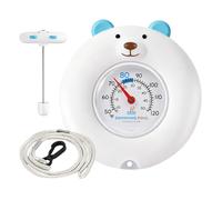 Thermomètre flottant de piscine | Grand thermomètre mignon flottant facile à lire avec cordon | Accessoires de piscine hors sol - Pour lac, jardin, aquarium, bassin à poissons, intérieur et extérieur