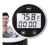 Thermomètre flottant pour bain de glace avec minuterie, accessoire facile à lire avec minuterie et test étanche pour spas ainsi que l'extérieur et le jardin
