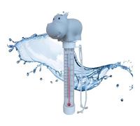 Thermomètre Flottant Pour Piscine - Indicateur De Température Flottant Résistant Aux Chocs | Échelle Lisible pour Mesure Température Eau de Baignoire, Spa et Jaccuzzi (hippo)