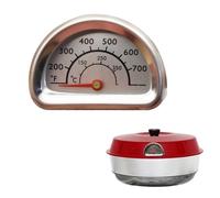 Thermometre Four Compatible avec Omnia Thermometre Cuisine en Acier Inoxydable avec 7cm Sonde Thermomètres pour Barbecue Fumoir Gril Casseroles Faitouts Mesure de 0 °C à 400 °C