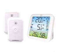 Thermomètre Frigo 2 Capteurs Fil pour alarme Température Thermomètre | Deux capteurs fil, surveillance simultanÃ©e frigo et congÃ©lateur, sonore immÃ©diate, portÃ©e 30 mÃ¨tres