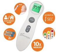 Thermometre Frontal Numérique - Dreambaby - Infrarouge Sans Contact - Mesure De La Température De La Fievre - Pour Bébés Et Adultes Noir G