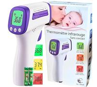 Thermomètre frontal professionnel Sans Contact Adulte, Enfant et Surface | Thermomètre médical infrarouge | Thermometre fievre | Thermometre pour bébés enfants adultes