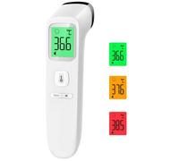Thermomètre Frontal Sans Contact - 2 en 1 - Haute Précision - Alarme de Fièvre - Mode Muet