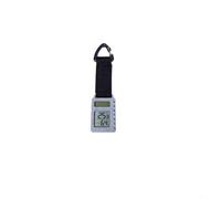 Thermomètre hygromètre à énergie solaire pour camping randonnée - Moniteur météo extérieur portable avec mousqueton - pour mini capteur d'humidité et de température 5,8 x 3,8 cm (gris)