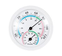 Thermomètre hygromètre analogique | Appareil de mesure de la température et de l'humidité 2 en 1 | Thermographe intérieur pour congélateur | 7,5 x 8,5 cm d'aluminium PP, plage de 0 à 100% RH