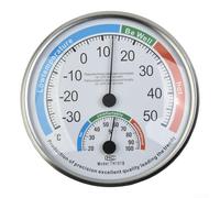 Thermomètre hygromètre analogique d'intérieur avec zone de confort pour la température et zones d'humidité à code couleur pour une évaluation environnementale rapide