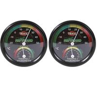 Thermomètre/hygromètre, analogique - pour un contrôle précis de la température et de l'humidité dans le terrarium (Lot de 2)