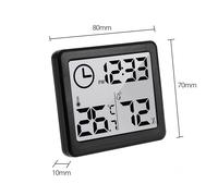 Thermomètre hygromètre avec fonction horloge blanc digital GreenBlue GB384W