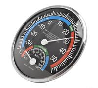 Thermomètre hygromètre avec guide visuel sur l'humidité optimale et des plages de température confortables (noir)