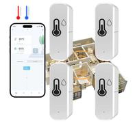 Thermomètre Hygromètre Connecté WiFi pour Intérieur et Extérieur Mini Thermomètre Connecté Wifi avec Smart Life/Tuya APP Mini Compatible Alexa Google Home pour Température Interieur et Humidité