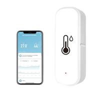 Thermomètre Hygromètre Connecté WiFi pour Intérieur et Extérieur Mini Thermomètre Connecté Wifi avec Smart Life/Tuya APP Mini Compatible Alexa Google Home pour Température Interieur et Humidité