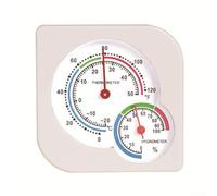 Thermomètre hygromètre d'intérieur avec support et crochet de suspension pour un placement flexible dans les chambres, serres, laboratoires et zones de stockage (blanc)