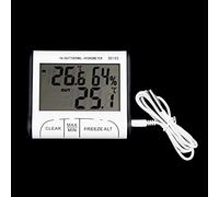 Thermomètre hygromètre électronique d'intérieur et d'extérieur avec grand écran LCD, capteur d'humidité numérique, jauge de température, écran LCD, résistant aux intempéries, capteur d'humidité