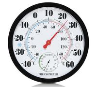 Thermomètre hygromètre GOEDCH 2 en 1 : hygromètre analogique, thermomètre d'ambiance avec double échelle claire °C/°F, affichage précis de l'humidité dans les zones de confort, idéal pour la maison et
