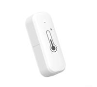 Thermomètre hygromètre intelligent avec capteur de température et d'humidité Wifi avec contrôle par application d'alarme haute-basse pour Tuya Smart Home Blanc