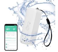 Thermomètre hygromètre intelligent: capteur d'humidité et de température étanche avec notification d'alarme par application, auto-magnétique pour l'intérieur et l'extérieur, fit Alexa (1PCS,White)