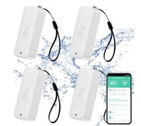 Thermomètre hygromètre intelligent : capteur d'humidité et de température étanche avec notification d'alarme par application, capteur WiFi auto-magnétique pour l'intérieur et l'extérieur, compatible