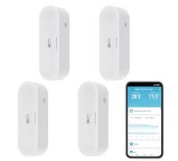 Thermomètre hygromètre intelligent: thermomètre intérieur Zigbee alimenté par USB/batterie et capteur d'humidité, moniteur de température Homekit fonctionne avec Alexa, hub Zigbee requis (lot de 4)