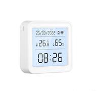 Thermomètre hygromètre intelligent WiFi Tuya avec écran rétroéclairé et connectivité double mode 2,4 GHz