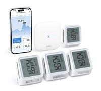 Thermomètre Hygromètre Intérieur Connecté Compatible Alexa, Petit Capteur avec Écran LCD Mesure Température et Humidité, Station SBS50 Requise, STH0A, Lot de 1