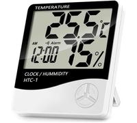 Thermomètre Hygromètre Intérieur - HTC-1 - Écran LCD - Température - Humidité - Plage de -10℃ à +50℃