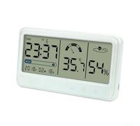 Thermomètre Hygromètre Intérieur LCD pour précis Thermomètre | Ã cran LCD grand format, chiffres clairs, pour affichage simultanÃ© heure tempÃ©rature humiditÃ©, pour facile Ã lire