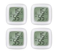 ThermomèTre HygromèTre IntéRieur NuméRique Pack de 4 Mini ThermomèTre LCD HumidimèTre pour Chambre de, Chambre Senior, Etc