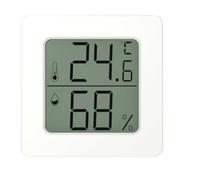 Thermomètre hygromètre intérieur pour voiture, température et humidité | Moniteur avec dos magnétique pour maison, crèche, bureau, voyage, -20 à 60° pour portée, blanc
