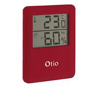 Thermomètre hygromètre magnétique bordeaux - écran LCD - Otio