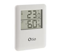 Thermomètre hygromètre magnétique LCD - blanc - Otio