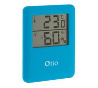 Thermomètre hygromètre magnétique LCD - bleu - Otio