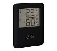 Thermomètre hygromètre magnétique LCD - noir - Otio