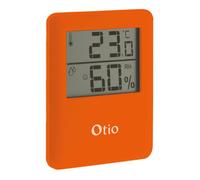 Thermomètre hygromètre magnétique LCD - Orange - Otio
