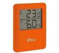 Thermomètre hygromètre magnétique LCD - orange - Otio