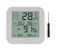 Thermomètre hygromètre minuterie LCD rétro-éclairage jauge de température et d'humidité pour la cuisine (Blanche)