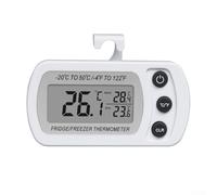 Thermomètre hygromètre numérique avec affichage de l'humidité pour chambre intérieure et horloge enregistrement LCD Max/min Date Al (Blanc)