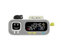 Thermomètre hygromètre numérique avec affichage LED | Horloge météo miniature avec affichage LED et moniteur d'humidité de la température pour bureau à domicile