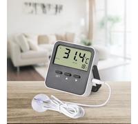 Thermomètre hygromètre numérique avec alarme basse température grand écran pour intérieur et extérieur -50 ℃ à 70 ℃ support magnétique et crochet inclus