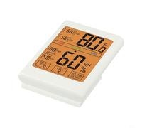 Thermomètre hygromètre numérique avec écran tactile et rétroéclairage, capteur d'humidité intérieur pour la maison, écran LCD jaune, aimant Mo(blanc)