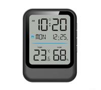 Thermomètre hygromètre numérique d'intérieur électronique pour la maison, la chambre et le bureau (Noir)