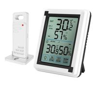 Thermomètre Hygromètre Numérique d'Intérieur Extérieur, Mini Station Météo, Moniteur d'Humidité de Thermomètre Numérique sans Fil