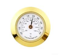 Thermomètre hygromètre numérique intégré - Jauge de température et d'humidité - Double capteur compact - Pour maison, serre, cave à vin, laboratoire - Doré et argenté (thermomètre Gold27)