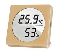 Thermomètre hygromètre numérique intérieur température ambiante moniteur d'humidité avec indicateur de confort écran LCD pour la maison, le bureau, la chambre de bébé, serre, 5,7 cm, blanc (marron)