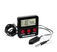Thermomètre hygromètre numérique pour reptiles avec 2 sondes à distance pour mesurer l'humidité et la température - Convient également pour un réservoir de serpent ou de lézard - Accessoires
